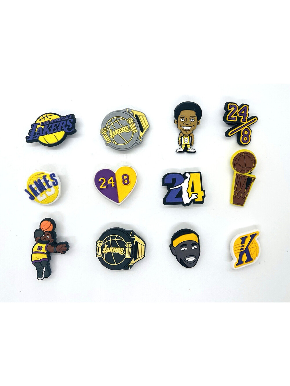 NBA Los Angeles Lakers Croc shoe charm basketball sport fan new lot